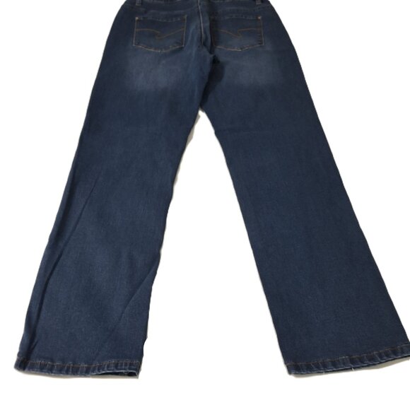 Vintage Womens Santana Mid Rise Straight Leg Jeans Size 10 Dark Blue Wash - Picture 5 of 15